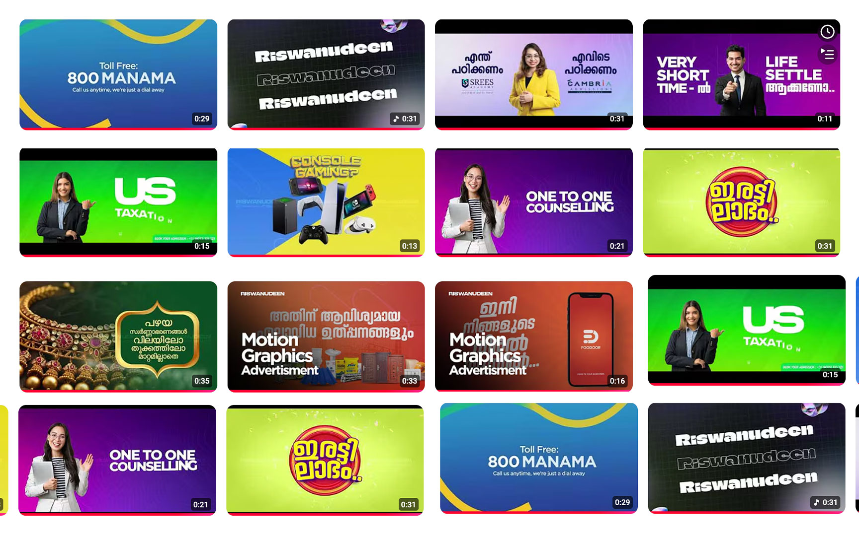 Motion graphics portfolio